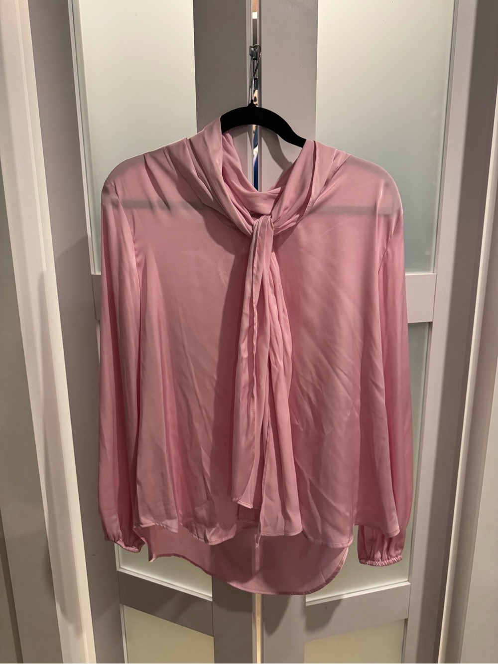 BUNDLE Bar III Pink Tie-Neck Blouse - with matching blazer